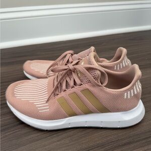 Adidas Women's Blush and Gold Sneakers Size 10.5